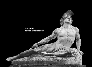 Achilles, wounded. Depicted by Ernst Herter
